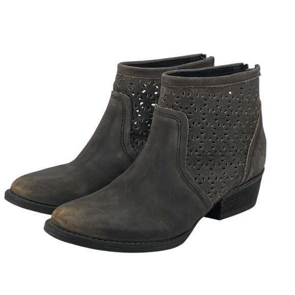 Harley Davidson Liam Western Boots Biker Shoes Womens Sz 8 Distressed (HF15) - Picture 4 of 10